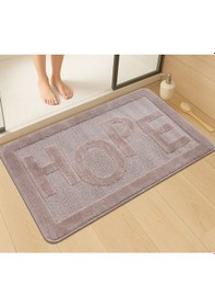 Resim Doğal Kaymaz Taban Banyo Paspas Uzun Ömürlü Yumuşak Dokulu Su Emici Yıkanabilir Hope 60x100 Vizon 