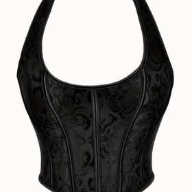 Resim Gotik retro korse, seksi kalp şeklinde dış giyim askılı balık kılçığı korseli alt kültürü üst, partiler, festivaller, günlük kullanım için uygun 