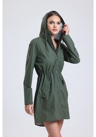 Resim T Rain Pu Raincoat M Beden Haki Erkek Yağmurluk Haki 