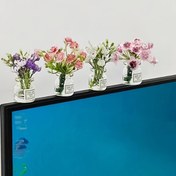 Resim 6'lı/Set, 4'lü/Set, 3'lü/Set, 2'li/Set veya 1 adet [Rastgele Stil] Sevimli Vazo Seti Masaüstü Dekorasyonu, Stres Giderici Figür Aksesuarları, Mini Masaüstü Süslemeleri, Bilgisayar Monitörü, Ofis Alanı, heykel, mini figürler 