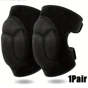 Resim Dashanshop Siyah M Ağır Hizmet Ayarlanabilir Dizlik Yetişkinler İçin Pedli Diz Koruyucu Siyah 