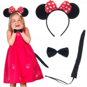Resim Etty Minnie Mouse Taç Kuyruk Papyon Gösteri Seti 