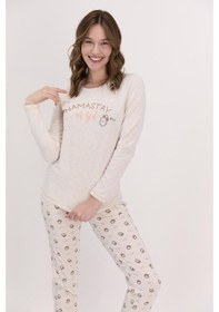 Resim Arnetta 1432 Namast'Ay In Bed Kremmelanj Kadın Uzun Kol Pijama Ta 