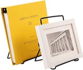 Resim JTRF Ayarlanabilir Şövale Katlanabilir Tablet Standı Tutucu, Demir Ekran Masaüstü Tablet Standı, Siyah Kaymaz Tel Tutucu Telefon, Tablet, Ekran Dekoratif Plaka için Şövale Standı (9-12,9 inç Tabletler 