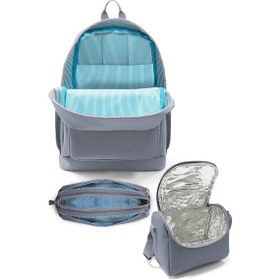 Resim Coral High Kids Renkli Çizgili 3 Lü Okul Çanta Seti Set0123782 Lacivert - Turuncu 