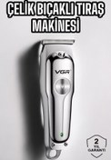 Resim ASTRALTECH Tıraş Makinesi Profesyonel Tasarım Paslanmaz Çelik Bıçaklı 