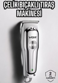 Resim ASTRALTECH Tıraş Makinesi Profesyonel Tasarım Paslanmaz Çelik Bıçaklı 
