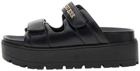 Resim Guess Faxon Logolu Kalın Taban Sandalet FLJFAXELE03 Bayan SANDALET FLJFAX ELE03 BLACK 