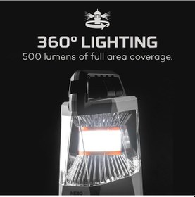 Resim Nebo 1000 Galileo Şarjlı Masa Kamp Feneri 500 Lümen Siyah 