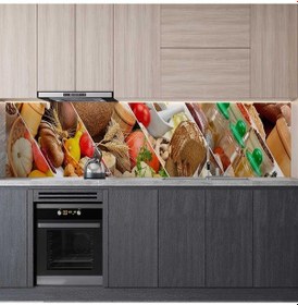 Resim Mutfak Tezgah Arası Folyo Fayans Kaplama Folyosu Sağlıklı Yaşam 