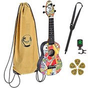 Resim Ortega K2-EM Keiki Sopranino Ukulele Set (El Muerto) 