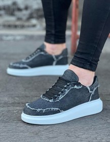 Resim Rozero Shoes RZR018 Gri Kot Kumaş Erkek Casual Ayakkabı 