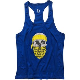 Resim Bluu Arphax Fitness Gym Tank Top Sporcu Atleti Saks Mavi 