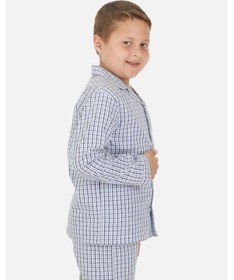 Resim The Nuba The Don Mavi-Lacivert Ekose Desenli Erkek Çocuk Pijama Takımı (2- 