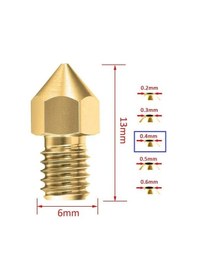 Resim 3d Yazıcı-printer Mk8 0.4mm Pirinç Nozzle 