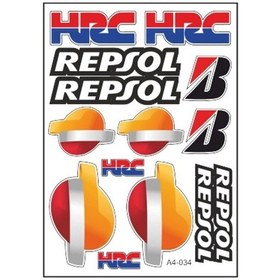 Resim Gogo Honda Cbr Repsol A4 Sticker Set 