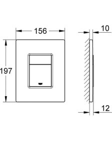 Resim Grohe Skate Cosmopolitan Gömme Rezervuar Kumanda Paneli 38732GL0 