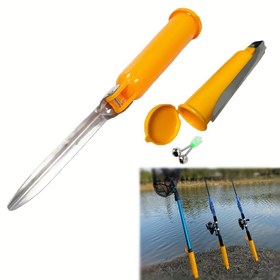 Resim 1 Adet Ağır Hizmet Tipi Katlanabilir Olta Tutucu Standı - Zil Dahil, Taşınabilir Olta Destekleyici, Kaymaz Taban, Kompakt Saklama Kapaklı, Paslanmaz Çelik & PC Yapılı - Göl, Nehir, Plaj, İskele İçin İdeal Balıkçılık Hediyesi (Parlak Sarı) - Olta Dahil Değildir, Olta Kılıfı, Plaj Balıkçılığı Aksesuarı, Dayanıklı PC Malzeme 