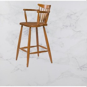 Resim Sandalye Zus705 KAFES SIRTLIK MODEL Yarım Kolçak Model Kayın Retro Ayak Parlak Ceviz El Yapım 