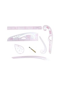 Resim Tangshopping 7 Adet Çok Fonksiyonlu Dikiş Elbise Cetvel Seti Ölçü Aracı Terzilik Terzi Giyim Tasarım Yapımı Çok 