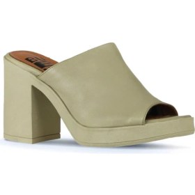 Resim Bueno Shoes Haki Deri Kadın Topuklu Terlik 01WY12306 01WY12306 