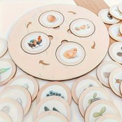 Resim 1 Set Ahşap Yaşam Döngüsü Masa Oyunu, Eğitici Biyolojik Bilim Öğrenme Oyuncağı, Mevsimsel Döngü Bulmaca Seti, Gıda Zinciri Geçmeli Tuğlalar, Noel Tatil Hediyesi İçin Mükemmel 