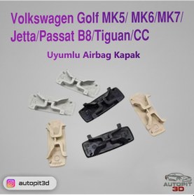 Resim Autopit 3d Volkswagen Golf Mk5/ Mk6/mk7/jetta/passat B8/tiguan/cc Uyumlu Airbag Kapak Airbag Kapak 