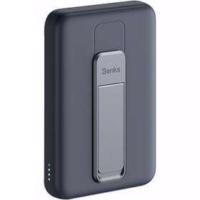 Resim Benks MP08 Magsafe Magnetik Standlı İnce Tasarımlı Powerbank 10000mAh Siyah 