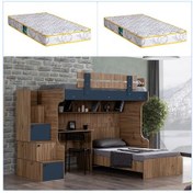 Resim Setaymobilya Ranza, Riva Ranza Karyola Çalışma Masası + 2 Adet Comfort Yatak 