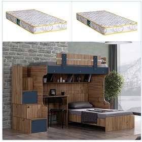 Resim Setaymobilya Ranza, Riva Ranza Karyola Çalışma Masası + 2 Adet Comfort Yatak 