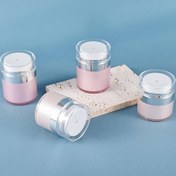 Resim 2 adet Pembe Akrilik Hava Kesintisiz Pompa Kavanozları, 15/30ml - BPA İçermez & Hafif, Tazelik için Vakumlu Kapalı, Seyahat için İdeal - Losyonlar, Nemlendiriciler & Göz Kremi için Mükemmel 