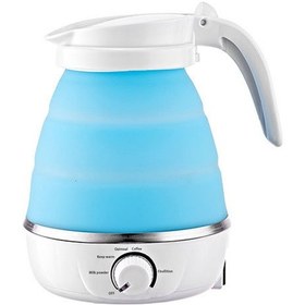 Resim Skycity Seyahat İçin Katlanabilir Silikon Çay Makinesi - 5 Seviye Sıcaklık Ayarlı, 0.6l, Otomatik Kapatma, 220v Avrupa Standartı, Mavi 