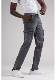 Resim Fbı Jeans Mevsimlik Kanvas Kumaş Regular Fit Boru Paça Kargo Pantolon 001 