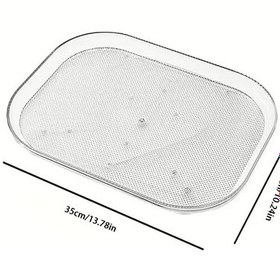 Resim Mutfak Döner Baharat Rafı Tezgah Buzdolabı Döner Tepsi Depolama Rafı İçecek Rafı 26.5 7.3 1cm 