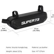 Resim Chuangyinshop Siyah Elektrikli Bisiklet Ön Far Çantası Dayanıklı Gece Reflektif Emniyetli Çıkarılabilir Askılı Şehir Ve İşe Gidiş İçin Black Altın 