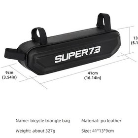 Resim Chuangyinshop Siyah Elektrikli Bisiklet Ön Far Çantası Dayanıklı Gece Reflektif Emniyetli Çıkarılabilir Askılı Şehir Ve İşe Gidiş İçin Black Altın 