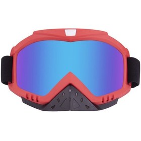 Resim Motosiklet Yastıklı Gözlükler Anti-uv Toz Geçirmez Rüzgar Geçirmez Biniş Gözlükleri Dış Mekan Spor Aktiviteleri İçin Ayarlanabilir Gözlük 