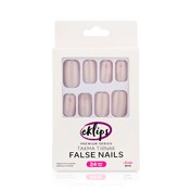 Resim Eklips Takma Tırnak Simli Açık Renk Oval 24'lü 