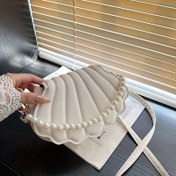 Resim Kadınlar için şık omuz çantası, boncuklu kolu ile düz renkli, çıkarılabilir askılı - Günlük seyahat için çok yönlü omuz ve el çantası, seyahat aksesuarı|Şık Kadın El Çantası|Zarif Görünüm 