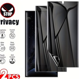 Resim 2 Paket Gizlilik Hidrojel Ekran Koruyucu Film for samsung for galaxy S24 Ultra/S23/S22/S21/S20 Ultra için, S22Plus/S22/S23Plus/S24Plus ile Uyumlu, Temperli Olmayan Cam, Çizilmez, Kolay Kurulum, Ultra İnce, Esnek Film, Mat Kaplama 