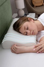 Resim Ortopedik Visko Yastık Boyun Fıtığı Boyun Düzleşmesi Boyun Ağrısı Destekli Lüks Yastık, Figiza, Beyaz, Standart 