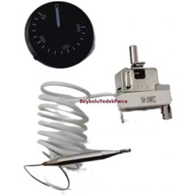 Resim Kumtel Uyumlu Sobası Termostat 200 Derece , Elektrik Soba Termostatı 