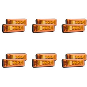 Resim 12 Adet 3.9 Inç 3 Leds Kamyon Römorku Ön Arka Yan Işaret Lambası Göstergesi Lamba Kaya Işığı Römork Için Kaya Işığı (Yurt Dışından) 