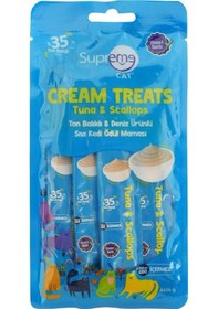 Resim Supreme Cat Sıvı Kedi Ödül Maması Ton Balıklı & Deniz Ürünleri 4x14 Gr 