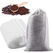 Resim 100 adet Çay Filtre Torbası Çekme İpi ile Tek Kullanımlık Çay Demleme Torbası Beyazlatılmamış Boş Çay Torbaları 