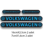 Resim Volkswagen 3d Damla 4'lü Oto Sticker Set 1 