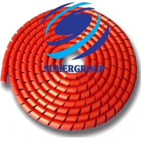Resim SUMERGROUP Helezon Pano Kablo Toplama Spirali No: 1 - 6 Mm Rulo Kırmızı 100 Mt 