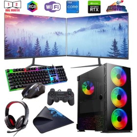 Resim İ7 12700F 16GB DDR4 480SSD 12GB RTX3060 Çift 24\ Mon. Oyun Bilgisayarı (Gaming SET) 