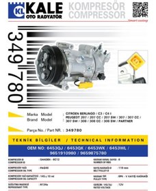 Resim KALE Psa Klima Kompresoru P207 P208 P308 P508 P5008 P2008 C3 II C4 C4 II Ds4 Ds3 C3 III C5 III C3 Picasso 
