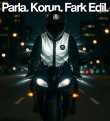 Resim Motobros Motosiklet Reflektörlü Yelek - Motorcu Reflektör Yeleği Full 3m Reflektör (SU GEÇİRMEZ) 